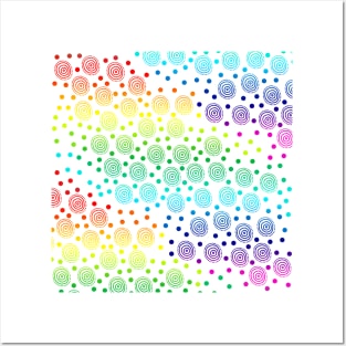Rainbow Circles and Dots Posters and Art